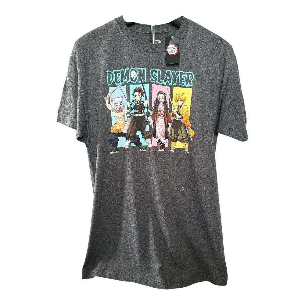 NWT Demon Slayer Anime Graphic T-Shirt Gray Size Medium Isaac Morris